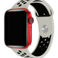 Apple Watch Uyumlu Silikon Delikli Spor Kordon Gri Siyah  bikordon