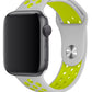 Apple Watch Uyumlu Silikon Delikli Spor Kordon Gri Yeşil  bikordon