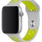 Apple Watch Uyumlu Silikon Delikli Spor Kordon Gri Yeşil  bikordon