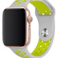 Apple Watch Uyumlu Silikon Delikli Spor Kordon Gri Yeşil  bikordon