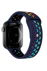 Apple Watch Uyumlu Silikon Delikli Spor Kordon İndigo