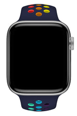 Apple Watch Uyumlu Silikon Delikli Spor Kordon İndigo