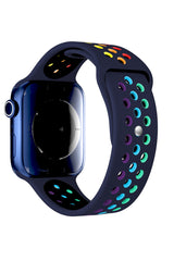 Apple Watch Uyumlu Silikon Delikli Spor Kordon İndigo