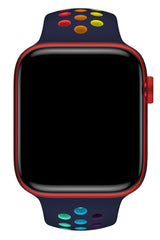 Apple Watch Uyumlu Silikon Delikli Spor Kordon İndigo