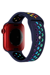 Apple Watch Uyumlu Silikon Delikli Spor Kordon İndigo