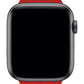 Apple Watch Uyumlu Silikon Delikli Spor Kordon Kırmızı Siyah