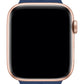 Apple Watch Compatible Silicone Perforated Sport Band Navy Blue White 