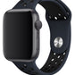Apple Watch Uyumlu Silikon Delikli Spor Kordon Lacivert Siyah