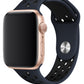 Apple Watch Uyumlu Silikon Delikli Spor Kordon Lacivert Siyah  bikordon