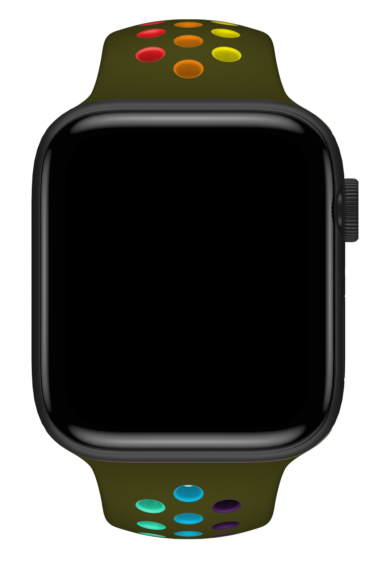 Apple Watch Uyumlu Silikon Delikli Spor Kordon Olive Stone  bikordon