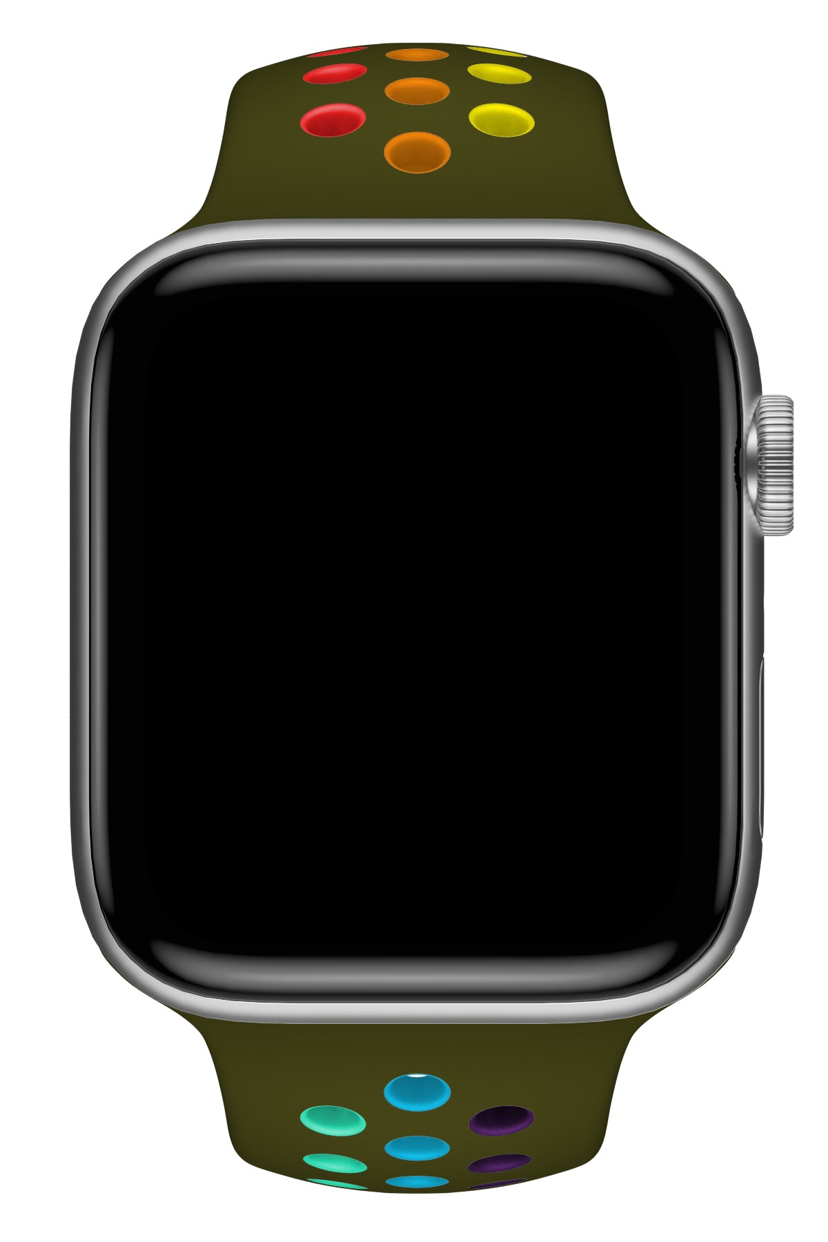 Apple Watch Uyumlu Silikon Delikli Spor Kordon Olive Stone  bikordon
