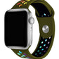 Apple Watch Compatible Silicone Perforated Sport Band Olive Stone 