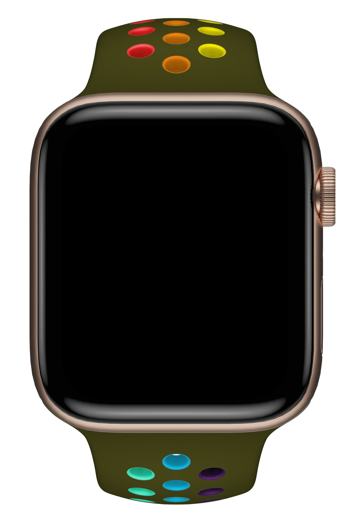 Apple Watch Uyumlu Silikon Delikli Spor Kordon Olive Stone  bikordon