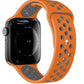 Apple Watch Compatible Silicone Perforated Sport Band Pumpkin 