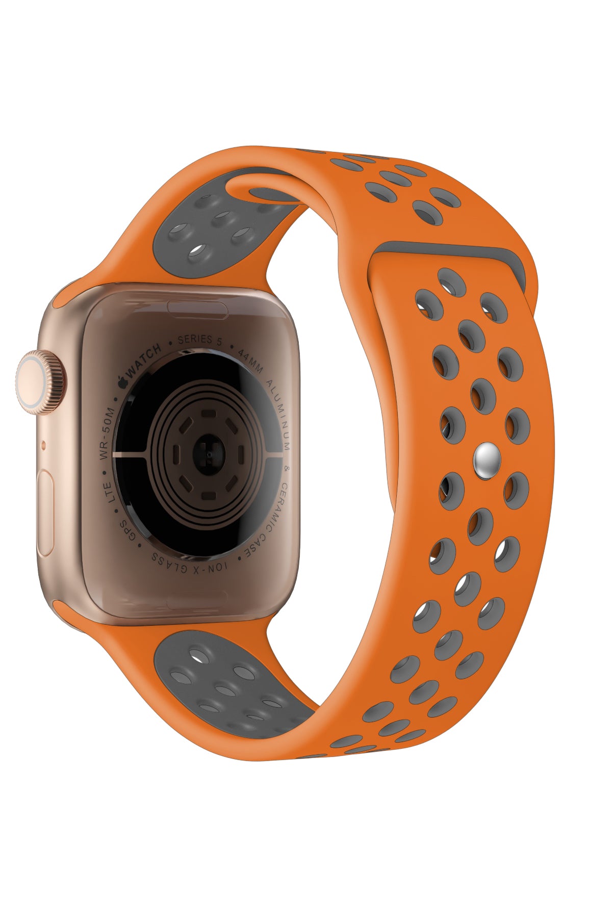 Apple Watch Uyumlu Silikon Delikli Spor Kordon Pumpkin  bikordon