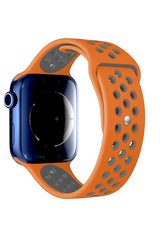 Apple Watch Uyumlu Silikon Delikli Spor Kordon Pumpkin