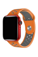 Apple Watch Uyumlu Silikon Delikli Spor Kordon Pumpkin