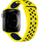 Apple Watch Uyumlu Silikon Delikli Spor Kordon Sarı Lacivert  bikordon