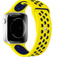 Apple Watch Uyumlu Silikon Delikli Spor Kordon Sarı Lacivert  bikordon
