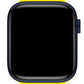Apple Watch Uyumlu Silikon Delikli Spor Kordon Sarı Lacivert  bikordon
