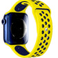 Apple Watch Uyumlu Silikon Delikli Spor Kordon Sarı Lacivert  bikordon