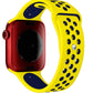 Apple Watch Uyumlu Silikon Delikli Spor Kordon Sarı Lacivert  bikordon