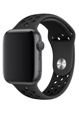 Apple Watch Uyumlu Silikon Delikli Spor Kordon Petrol Siyah