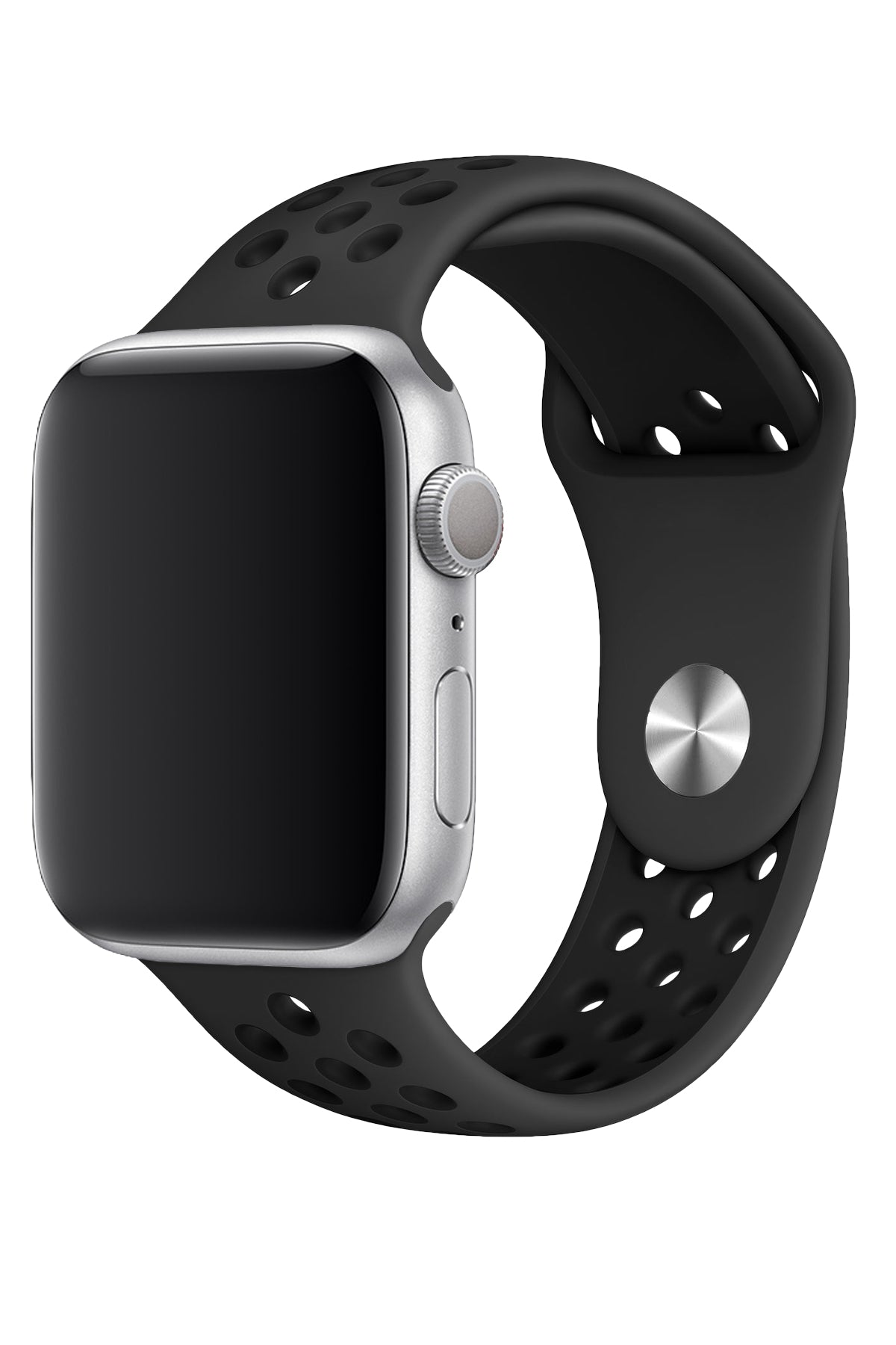 Apple Watch Uyumlu Silikon Delikli Spor Kordon Petrol Siyah  bikordon