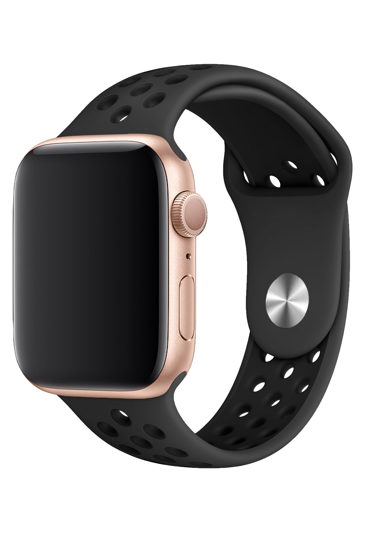 Apple Watch Uyumlu Silikon Delikli Spor Kordon Petrol Siyah  bikordon