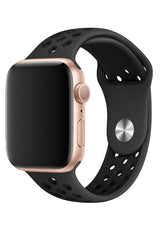Apple Watch Uyumlu Silikon Delikli Spor Kordon Petrol Siyah