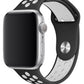 Apple Watch Uyumlu Silikon Delikli Spor Kordon Siyah Beyaz