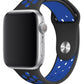 Apple Watch Uyumlu Silikon Delikli Spor Kordon Siyah Mavi