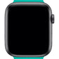 Apple Watch Uyumlu Silikon Delikli Spor Kordon Turkuaz Siyah  bikordon