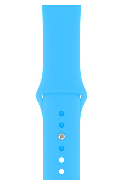 Apple Watch Uyumlu Silikon Spor Kordon Bebek Mavi  bikordon