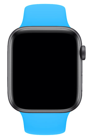 Apple Watch Uyumlu Silikon Spor Kordon Bebek Mavi  bikordon