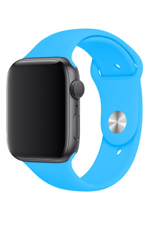 Apple Watch Uyumlu Silikon Spor Kordon Bebek Mavi  bikordon