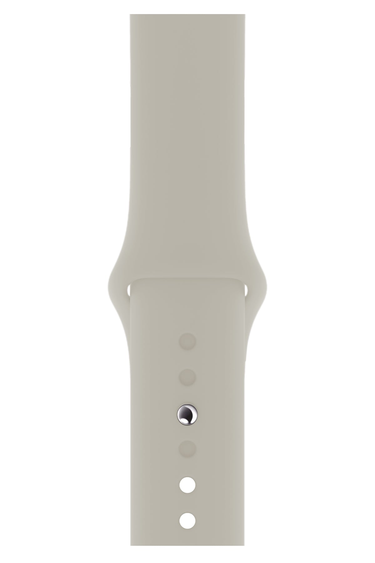 Apple Watch Compatible Silicone Sport Band Beige White 