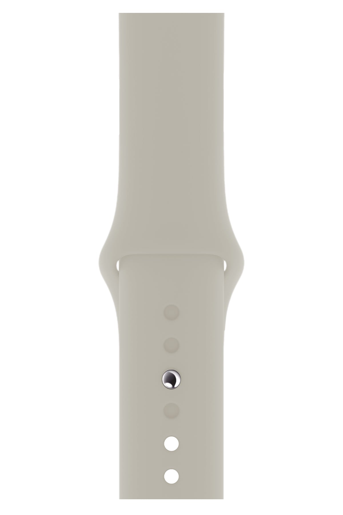 Apple Watch Uyumlu Silikon Spor Kordon Beige Beyaz  bikordon