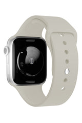 Apple Watch Uyumlu Silikon Spor Kordon Beige Beyaz