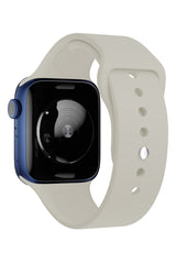 Apple Watch Uyumlu Silikon Spor Kordon Beige Beyaz