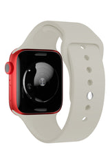 Apple Watch Uyumlu Silikon Spor Kordon Beige Beyaz