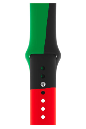 Apple Watch Uyumlu Silikon Spor Kordon Black Line  bikordon