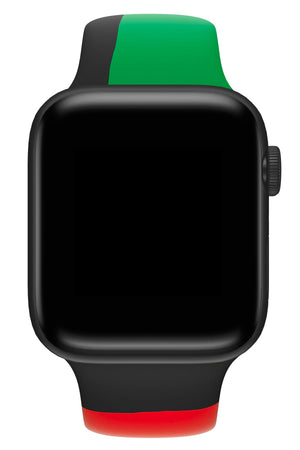 Apple Watch Compatible Silicone Sport Band Black Line 