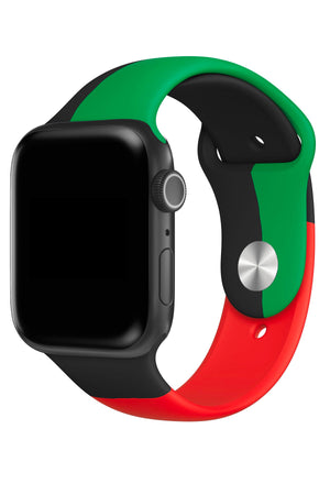 Apple Watch Uyumlu Silikon Spor Kordon Black Line  bikordon