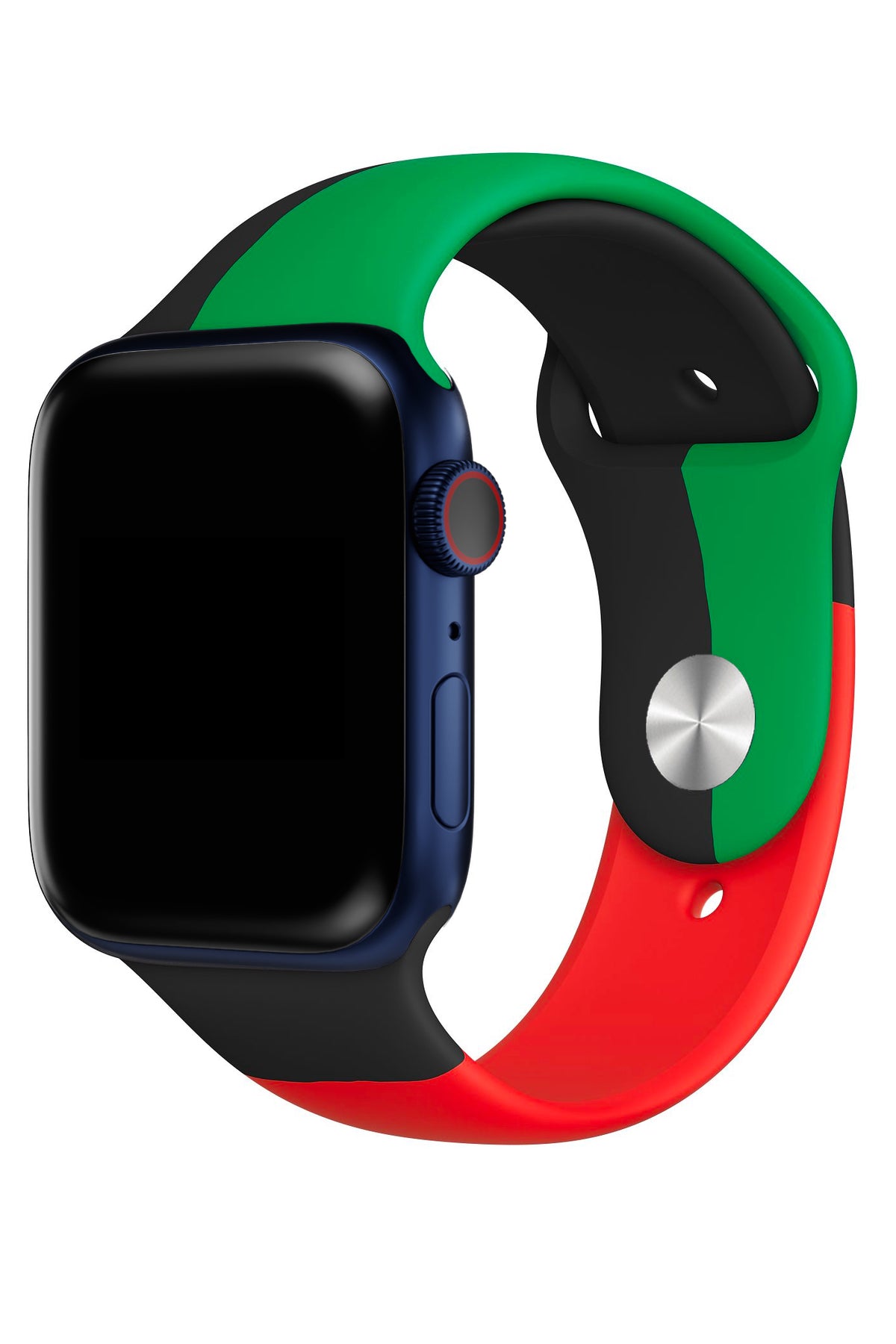 Apple Watch Uyumlu Silikon Spor Kordon Black Line  bikordon