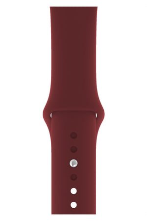 Apple Watch Uyumlu Silikon Spor Kordon Bordo  bikordon