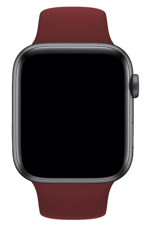 Apple Watch Uyumlu Silikon Spor Kordon Bordo  bikordon