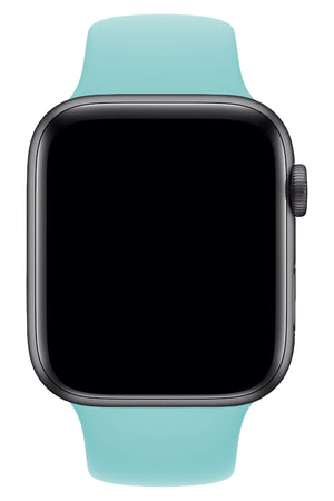 Apple Watch Compatible Silicone Sport Band Cyan