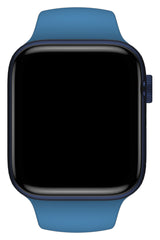 Apple Watch Uyumlu Silikon Spor Kordon Denim Mavi