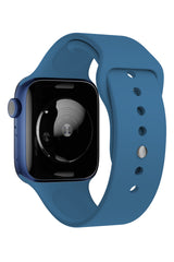 Apple Watch Compatible Silicone Sport Band Denim Blue